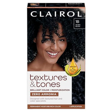 Clairol Textures & Tones 1B Silken Black - ANNS BEAUTY SUPPLY